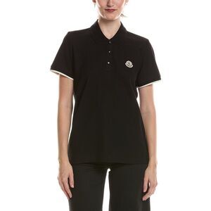 Moncler Womens  Polo Shirt, Black